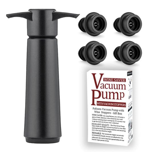 Wine Stoppers Vacuum with Pump Keep Wine Fresh for up to 7 Days -1 Pump 4 Stoppers Wine Pump and Wine Vacuum Stopper Reusable for Wine Saver Wine Stoppers for Wine Bottles